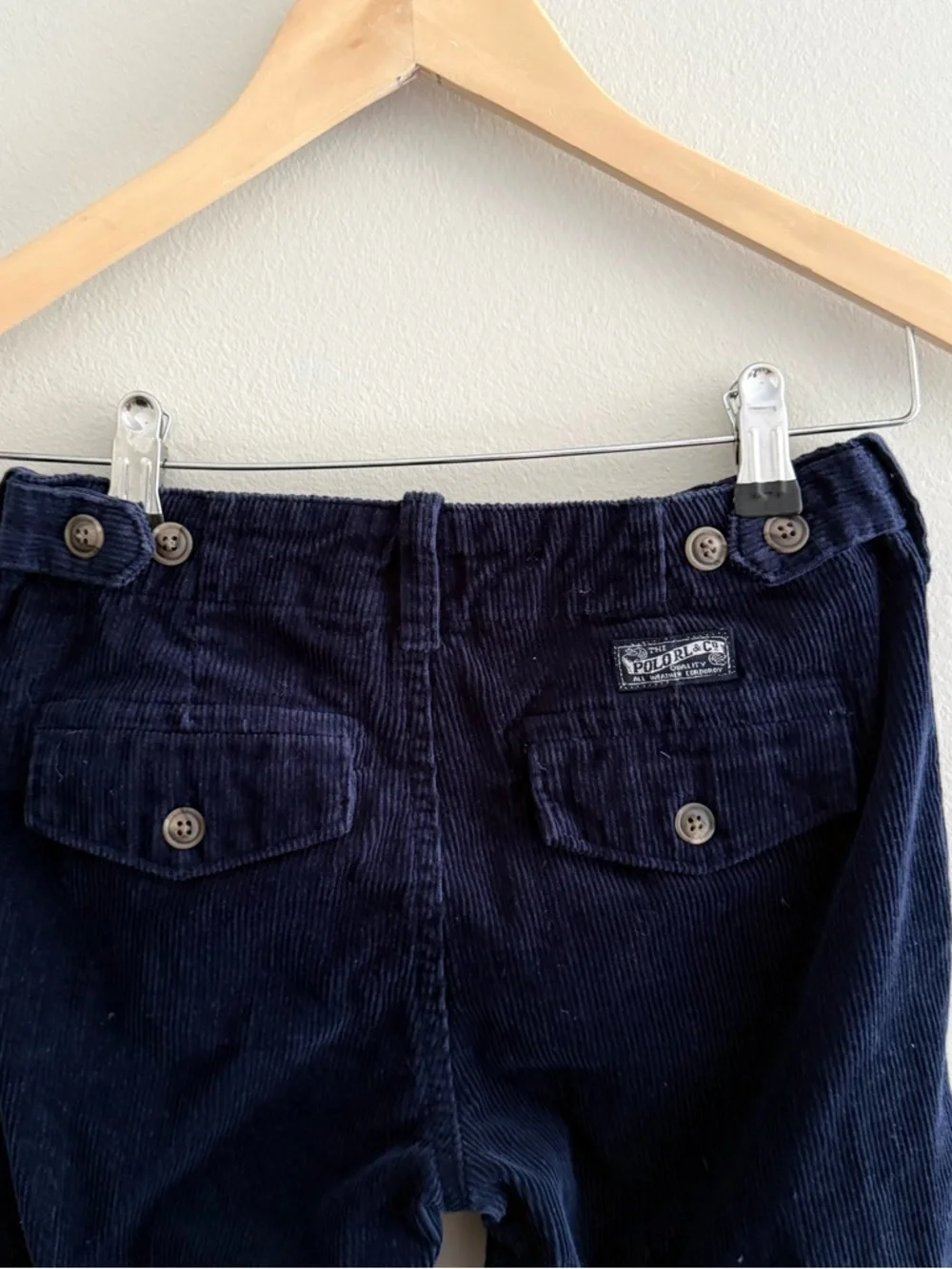 Ralph Lauren Navy Blue Corduroy Straight Leg Boys Pants size 10 years